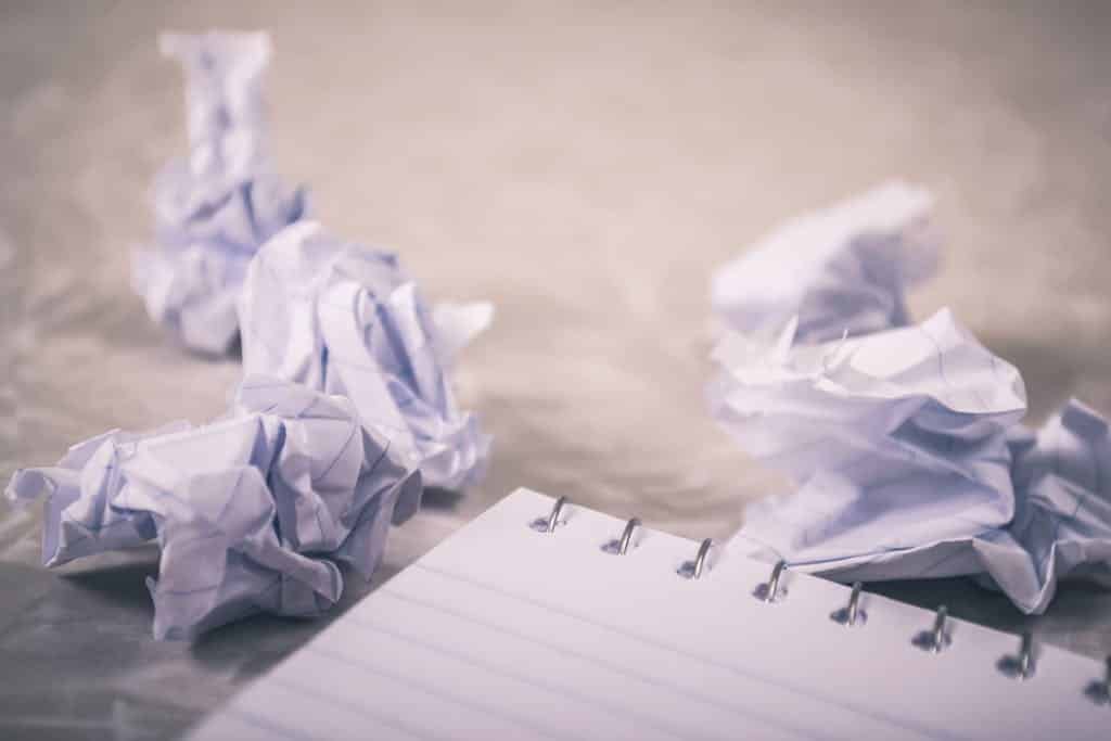 Crumpled papers for kindness snowball fight